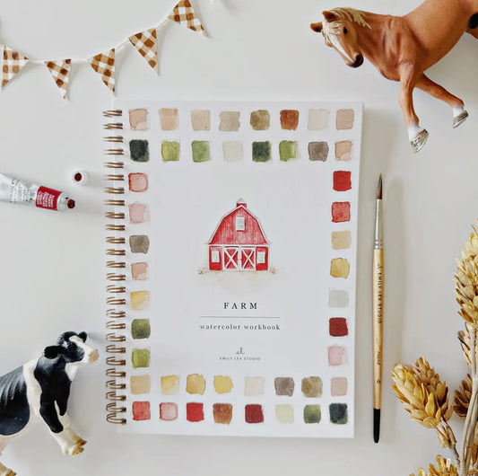Farm Watercolor Workbook by Emily Lex Studio