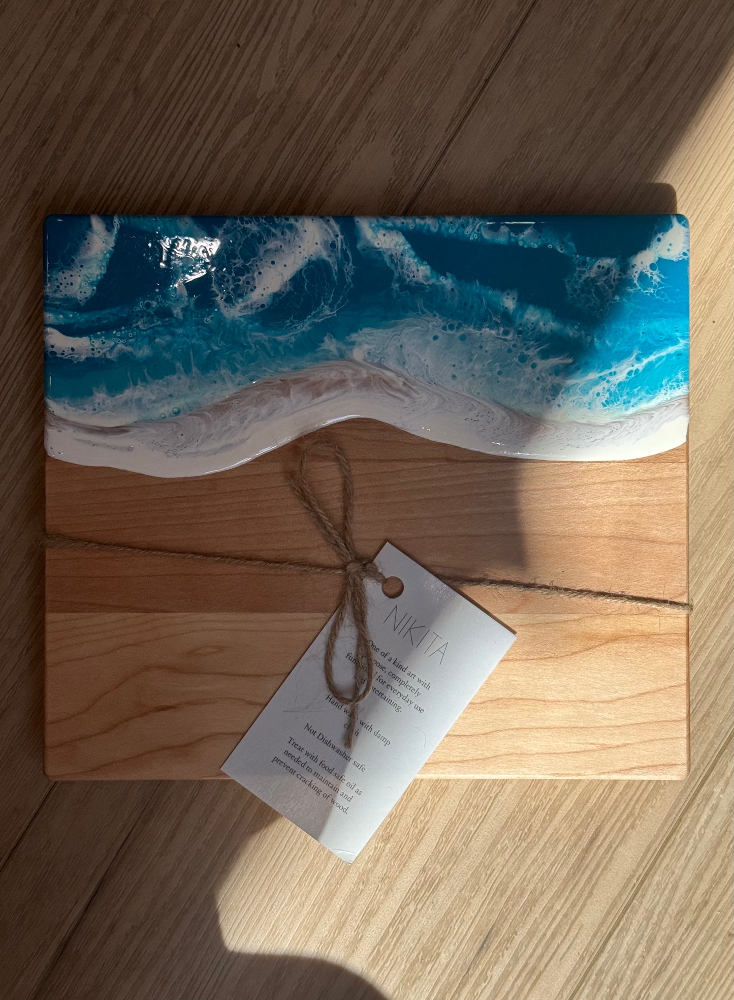 Handcrafted Maple & Resin Charcuterie Board 8”x 7”