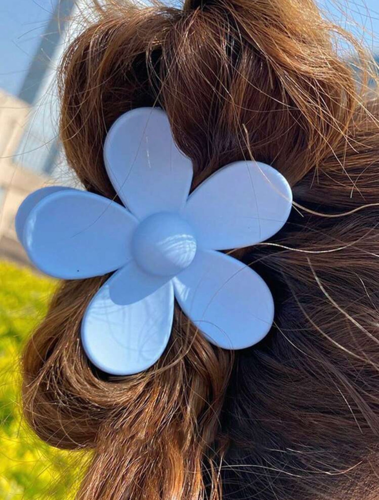 Blue Bloom Flower Claw Clip