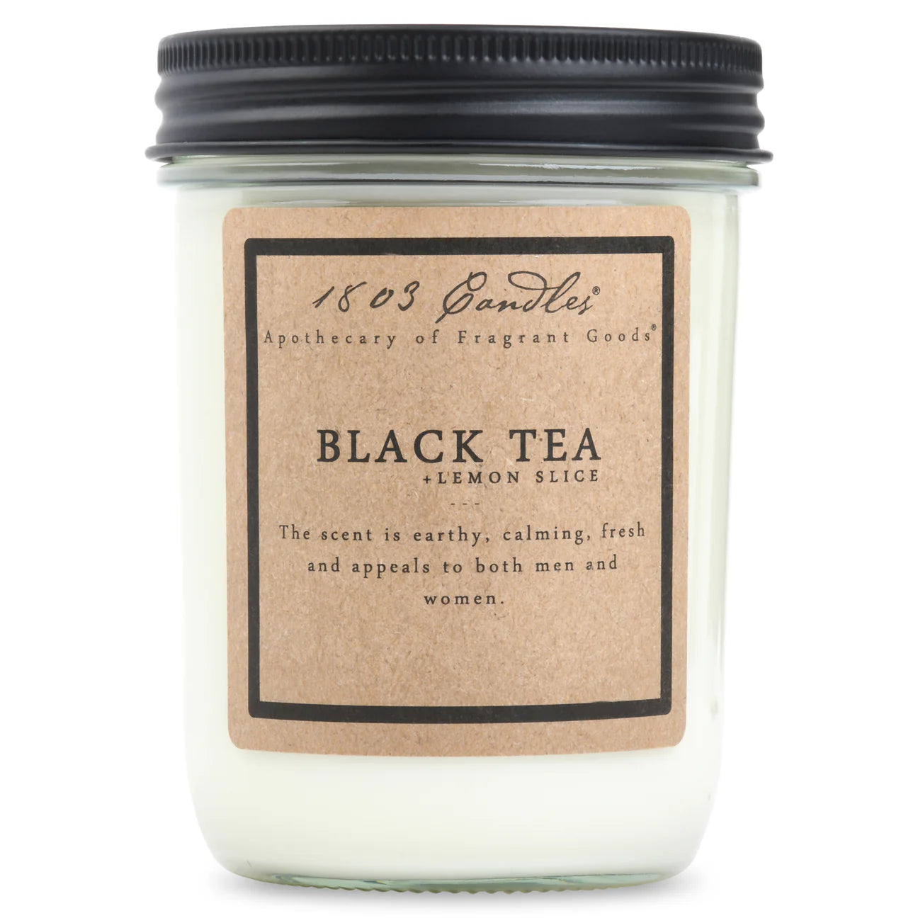 BLACK TEA & LEMON SLICE - 14 OZ JAR CANDLE by 1803 Candles