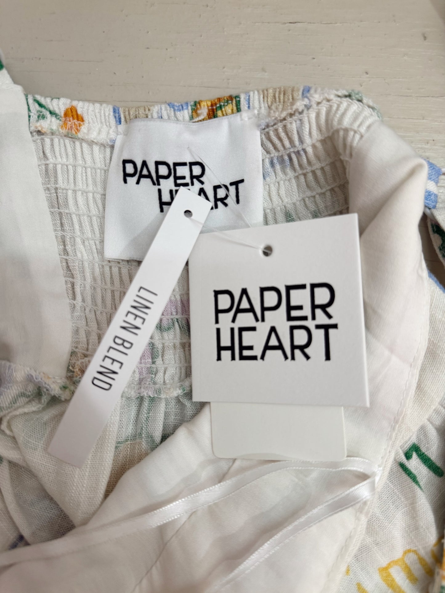 La Dolce Vita Linen Dress – Paper Heart (NWT, Size Small)