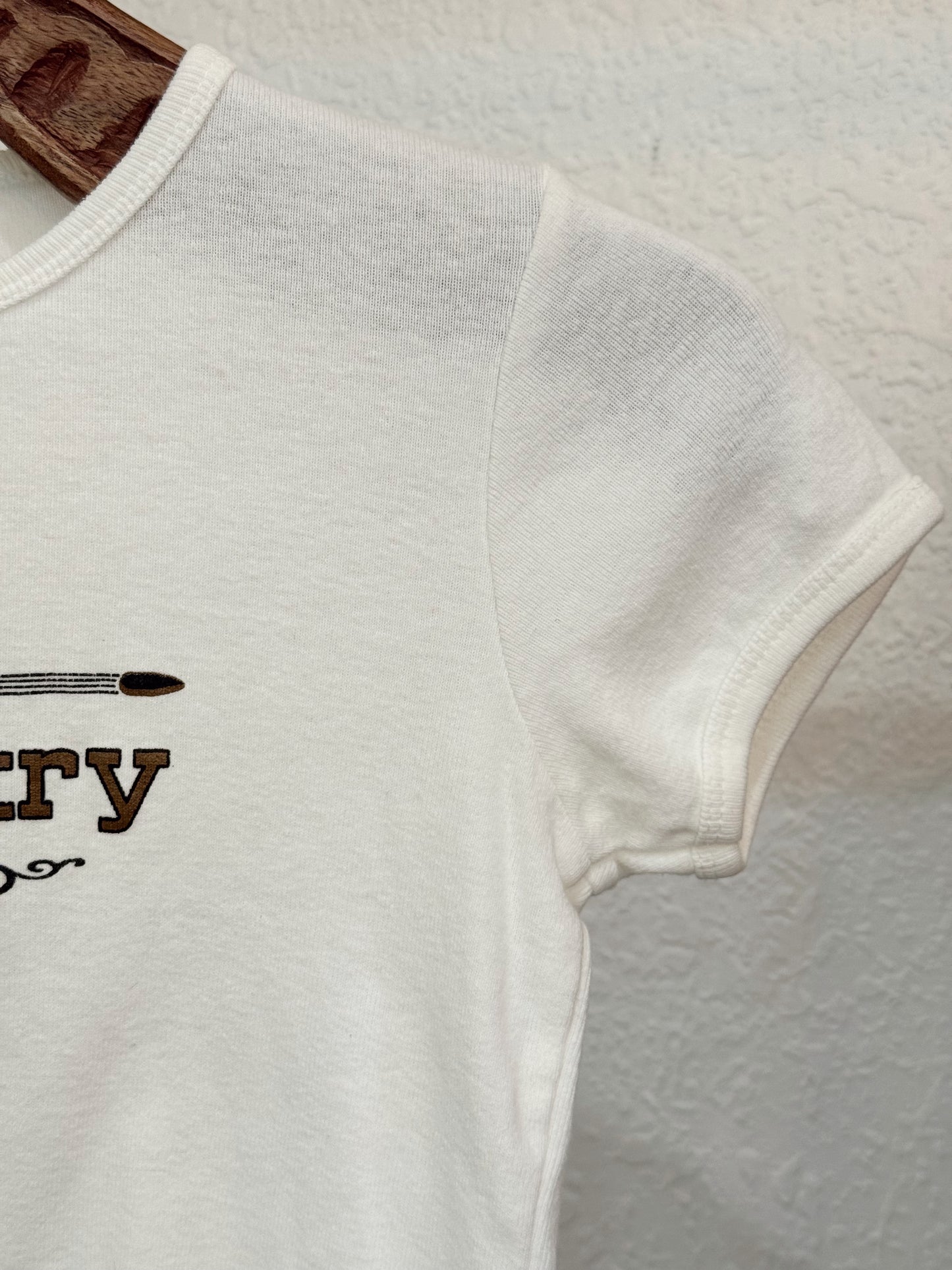 Cropped “Cowboy Country” Graphic Tee – Size Small