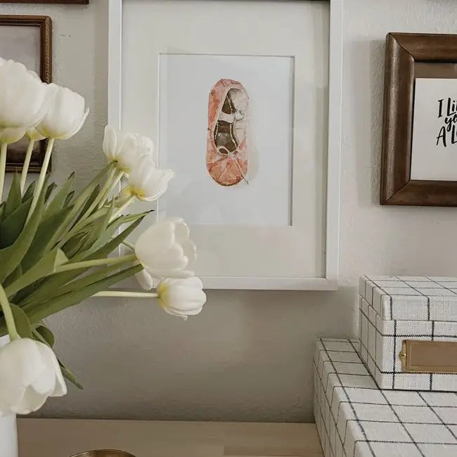 Ballet Shoe Art Print by Emily Lex