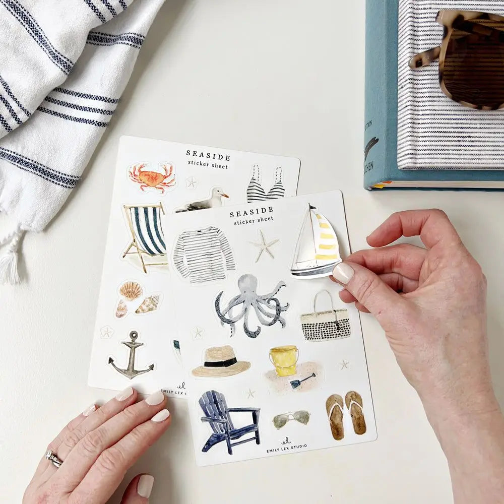Seaside Sticker Collection | Set of 2 Sheets by Emily Lex