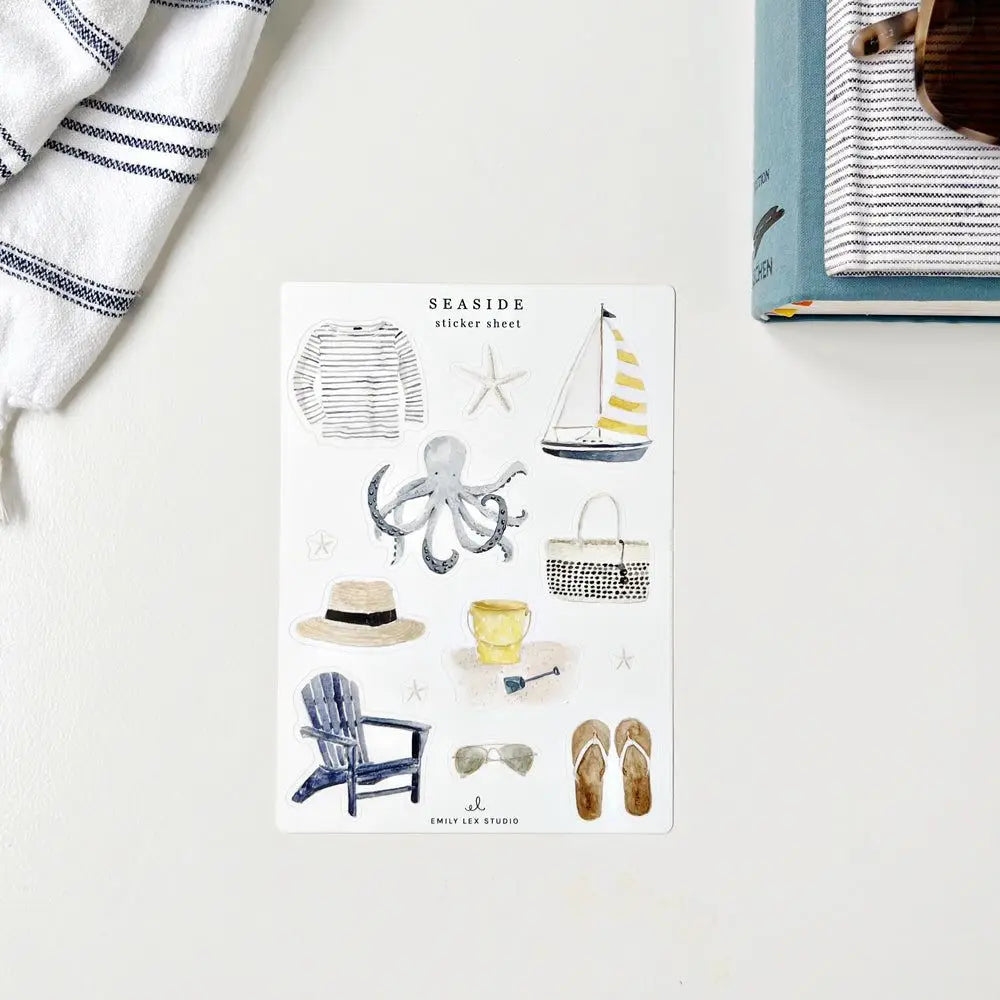 Seaside Sticker Collection | Set of 2 Sheets by Emily Lex