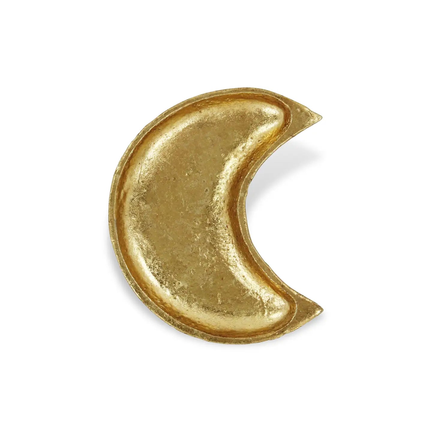 Hand-Forged Cast Iron Crescent Moon in Gold