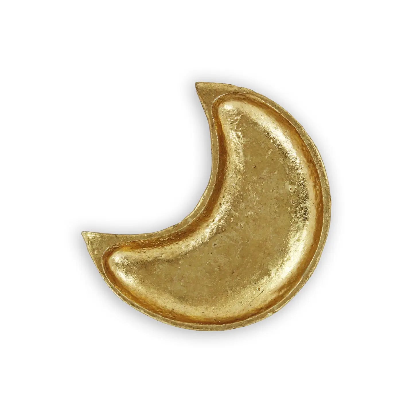 Hand-Forged Cast Iron Crescent Moon in Gold