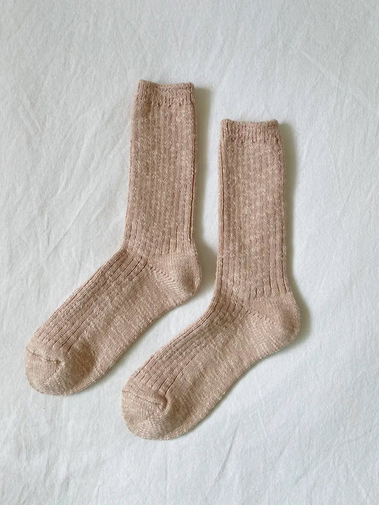 Chunky Knit Cotton Blend Socks – Peachy Keen | Le Bon Shoppe
