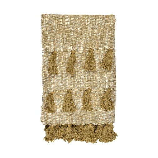 Abby Tassel Throw Mustard- By Raine and Humble