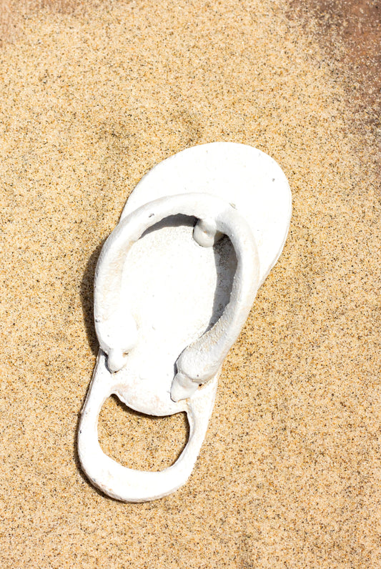 White Flip Flop Bottle Opener | Cast Iron by HomeArt
