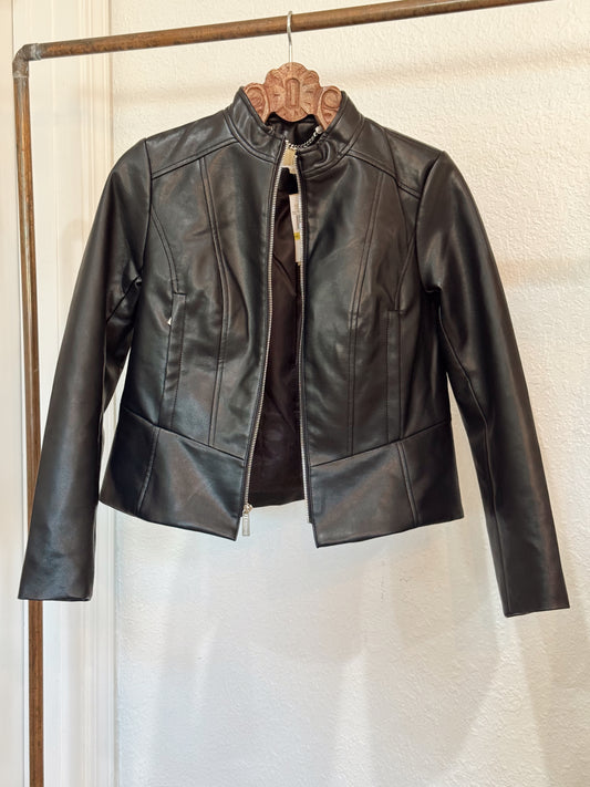 Michael Kors Vegan Leather Moto Jacket — Size M