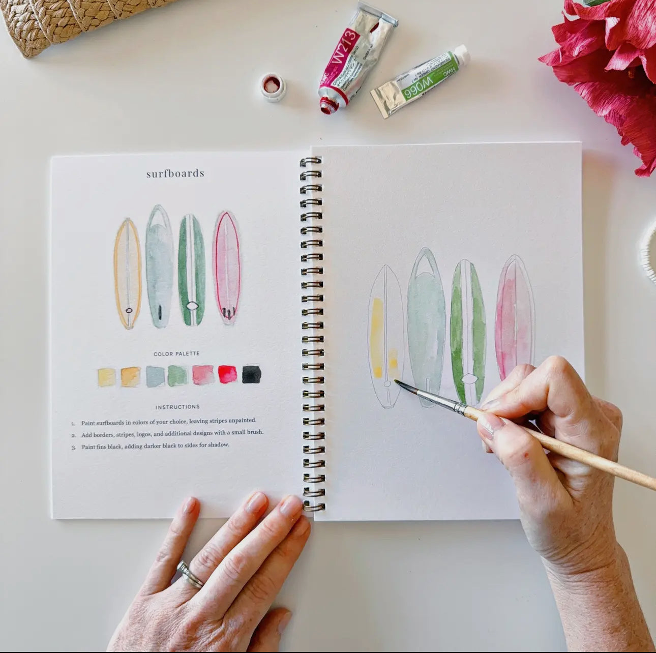 Tropical Watercolor Workbook by Emily Lex Studio