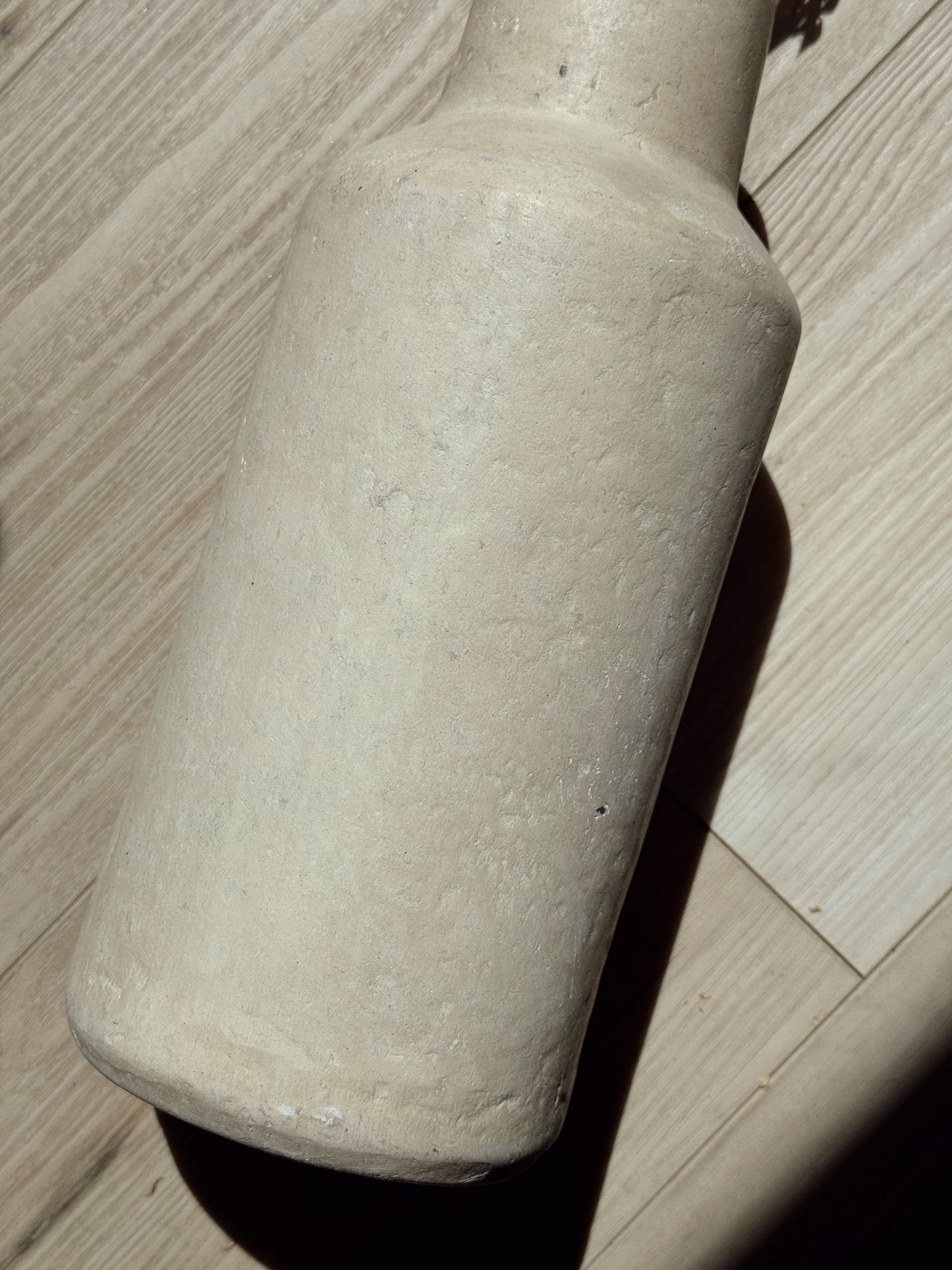 Textured Paper Mache Decorative Vase – Antique White by Foreside