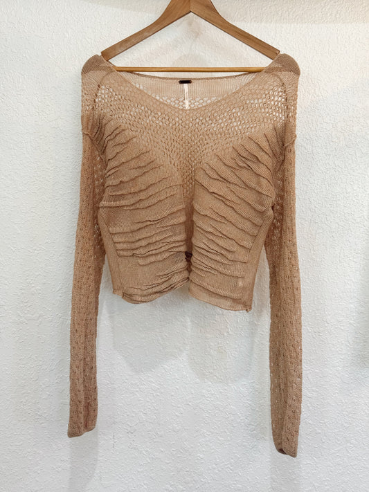 Free People Textured Knit Pullover – Size Small