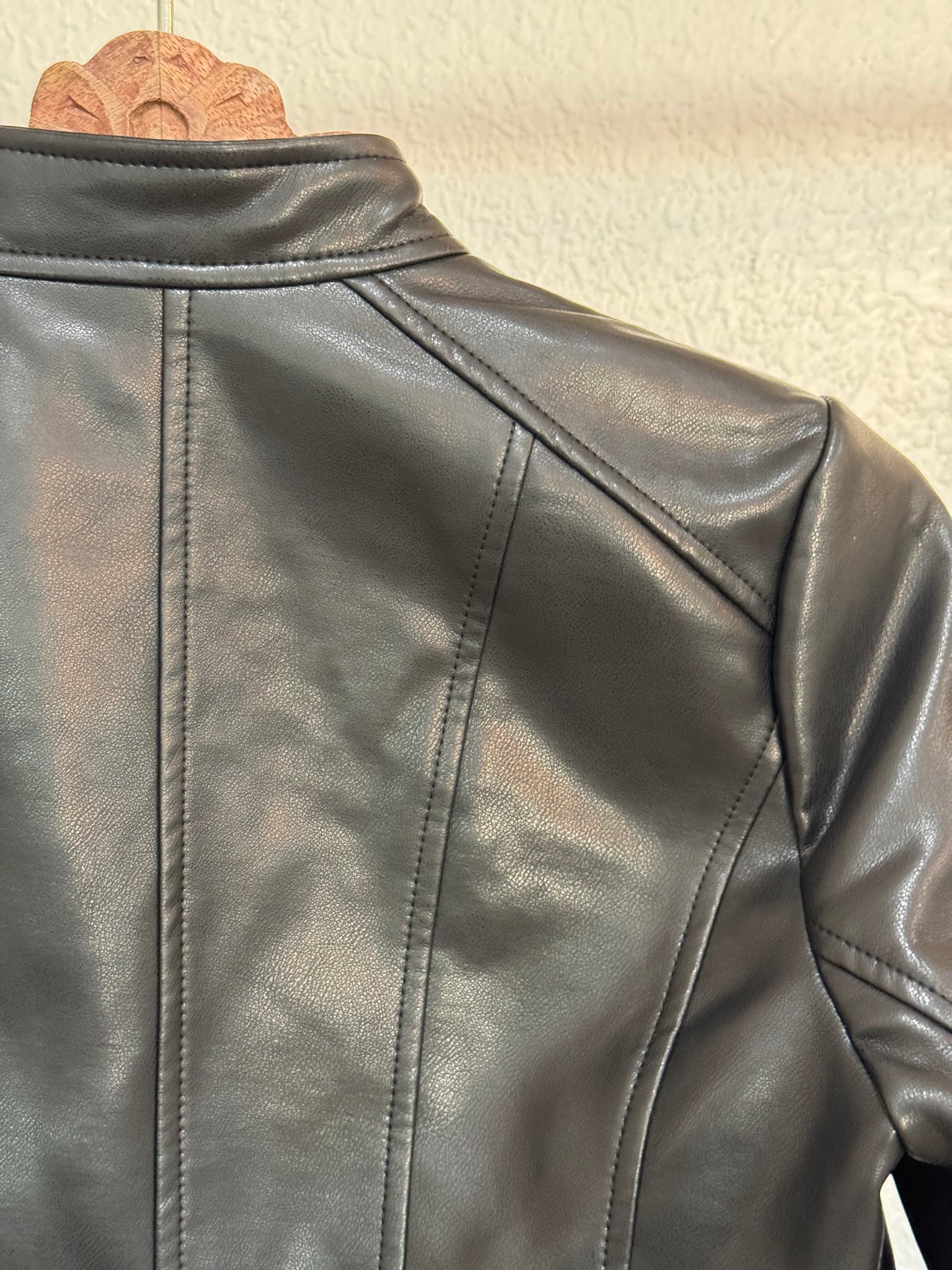 Michael Kors Vegan Leather Moto Jacket — Size M