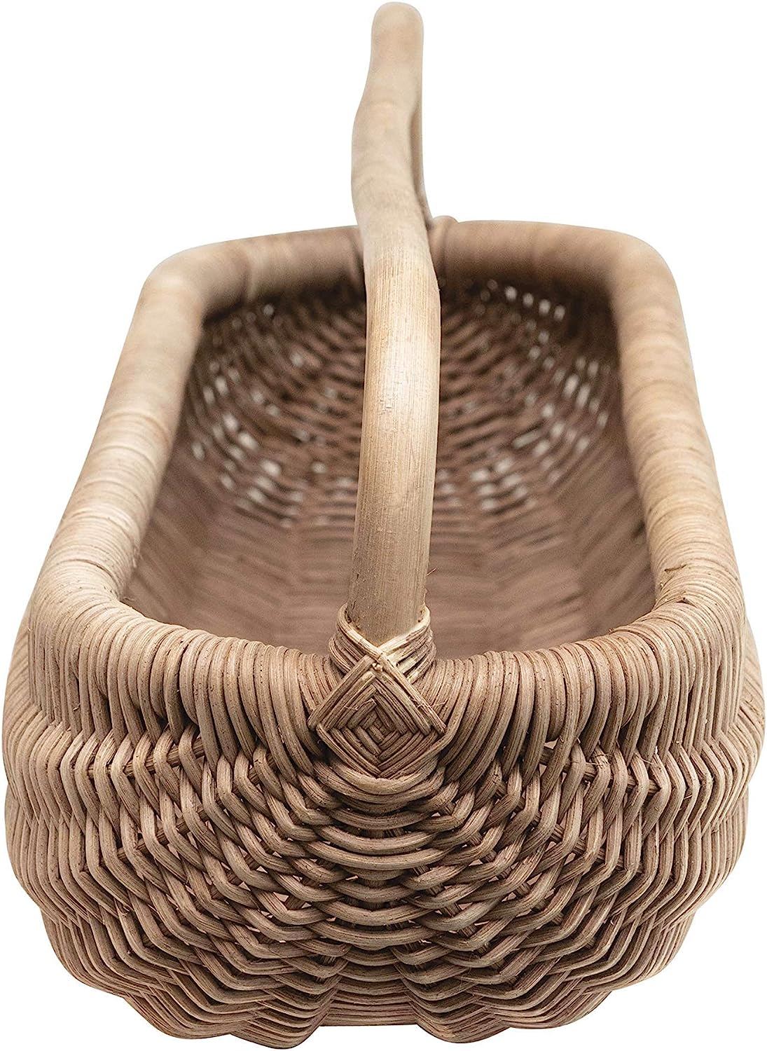 Hand Woven Rattan Basket with Handle