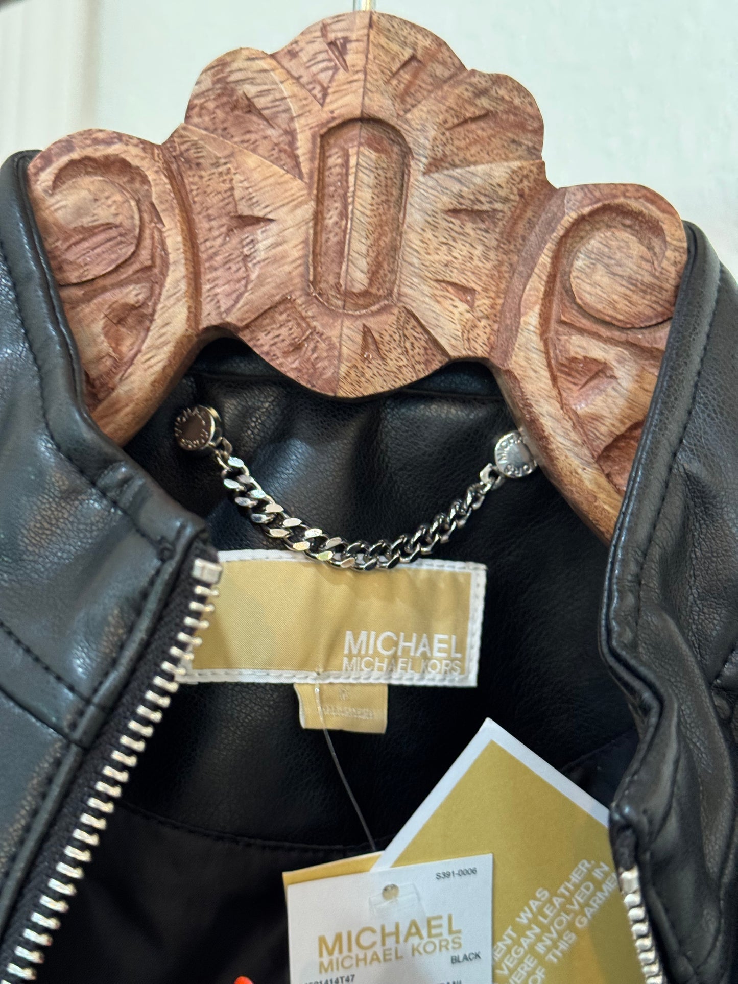 Michael Kors Vegan Leather Moto Jacket — Size M