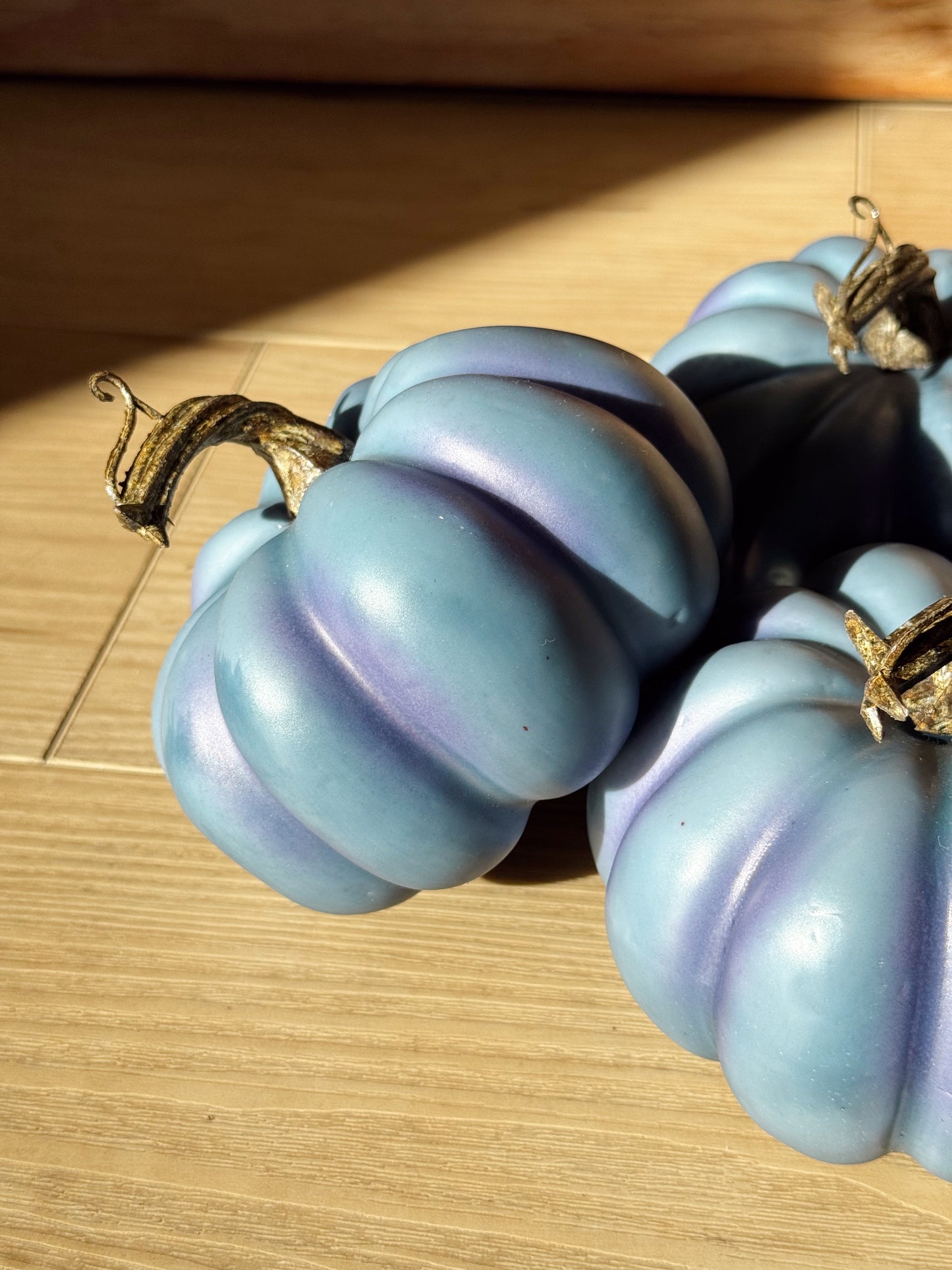 Blue Decorative Pumpkin – 5”