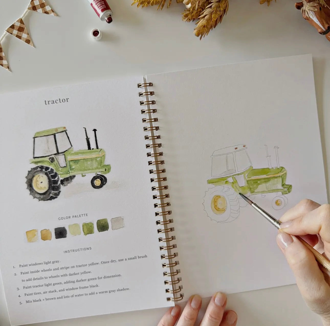 Farm Watercolor Workbook by Emily Lex Studio