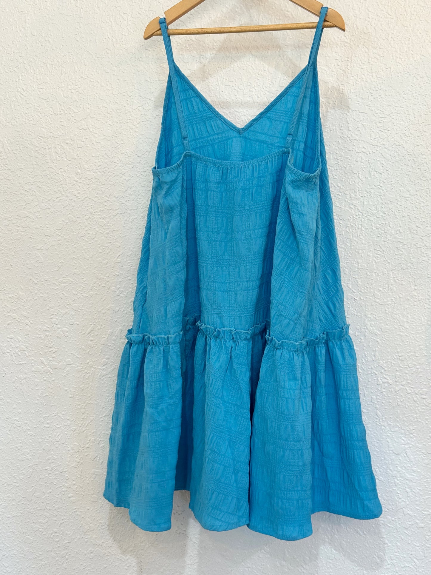 Ocean Breeze Textured Mini Dress – One Size