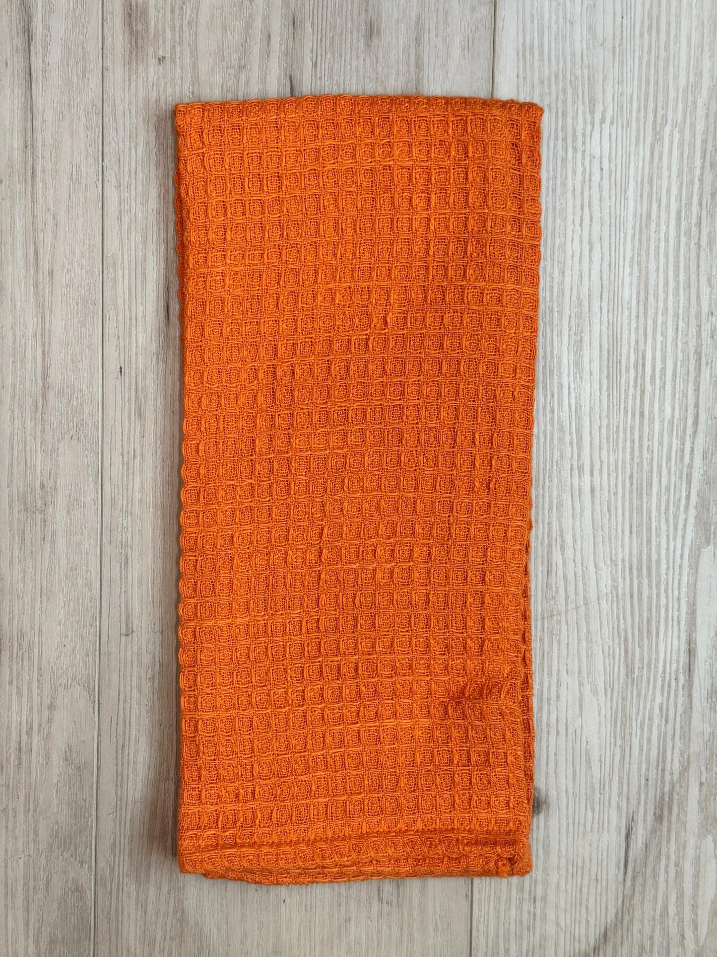 Pumpkin Spice Waffle Weave Cotton Tea Towel