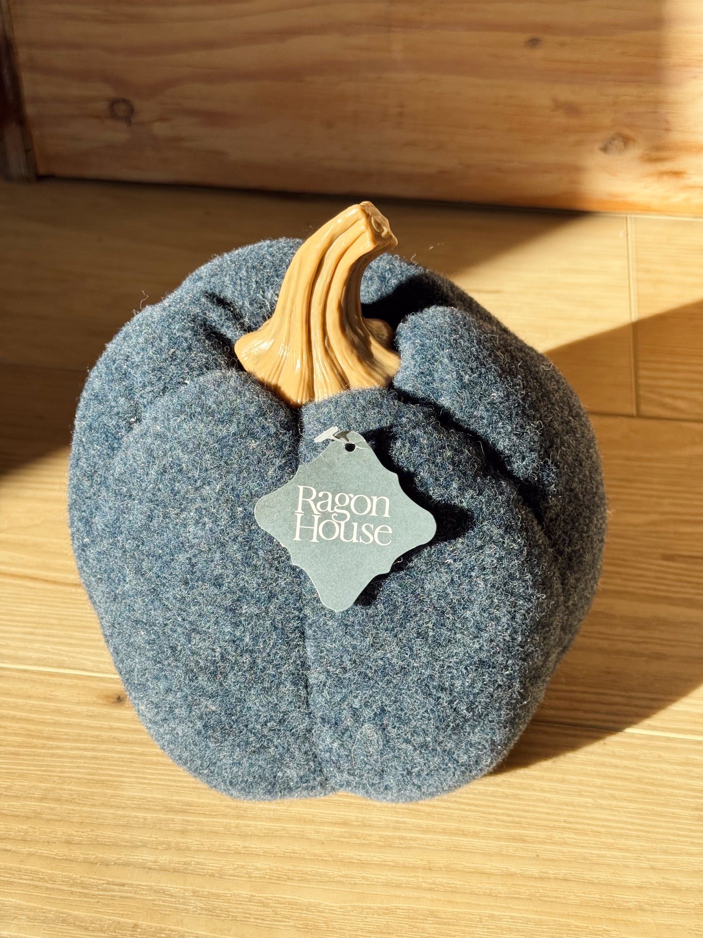 Ragon House Blue Wool Pumpkin – 5.75”