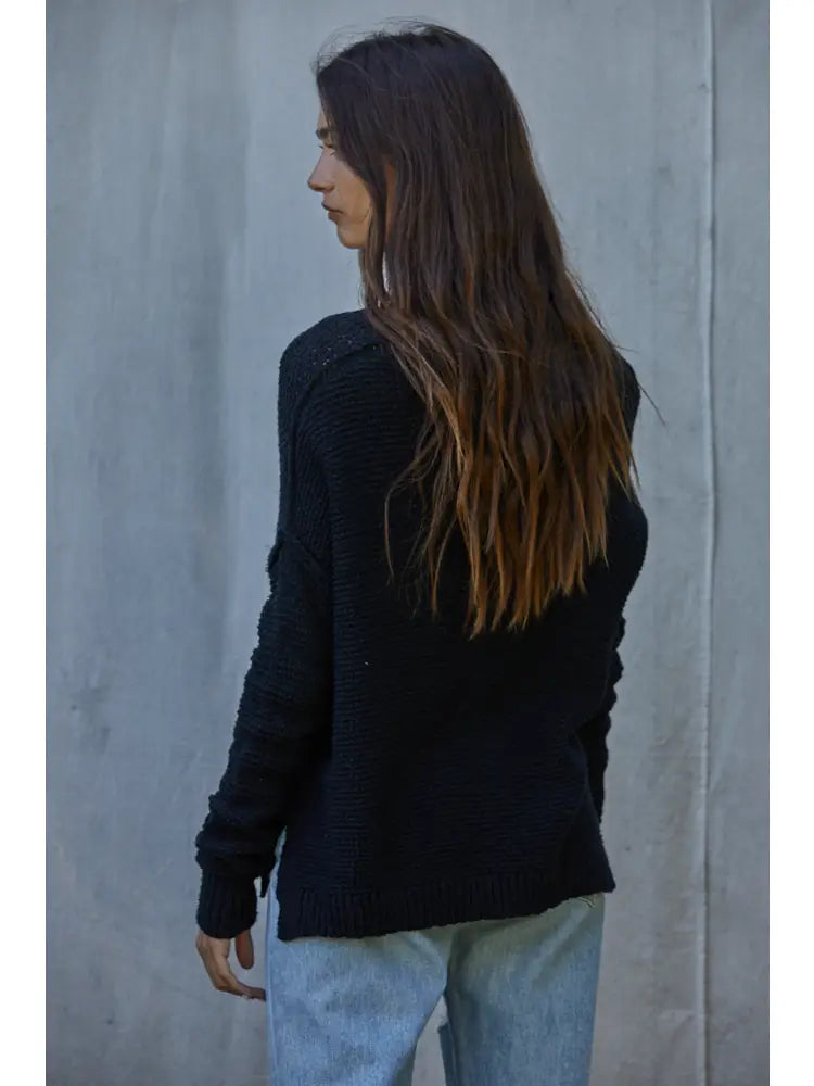 The Lauren Pullover Sweater in Black