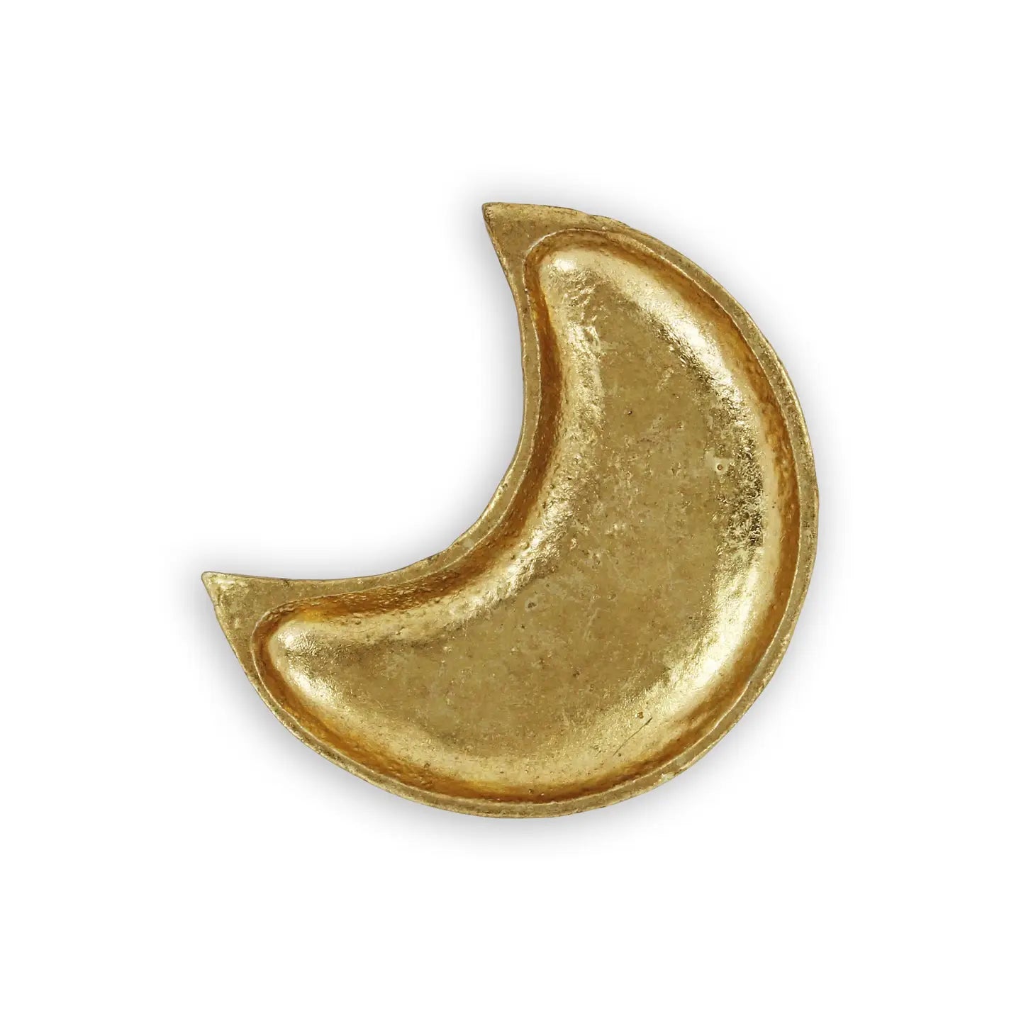 Cast Iron Crescent Moon in Gold