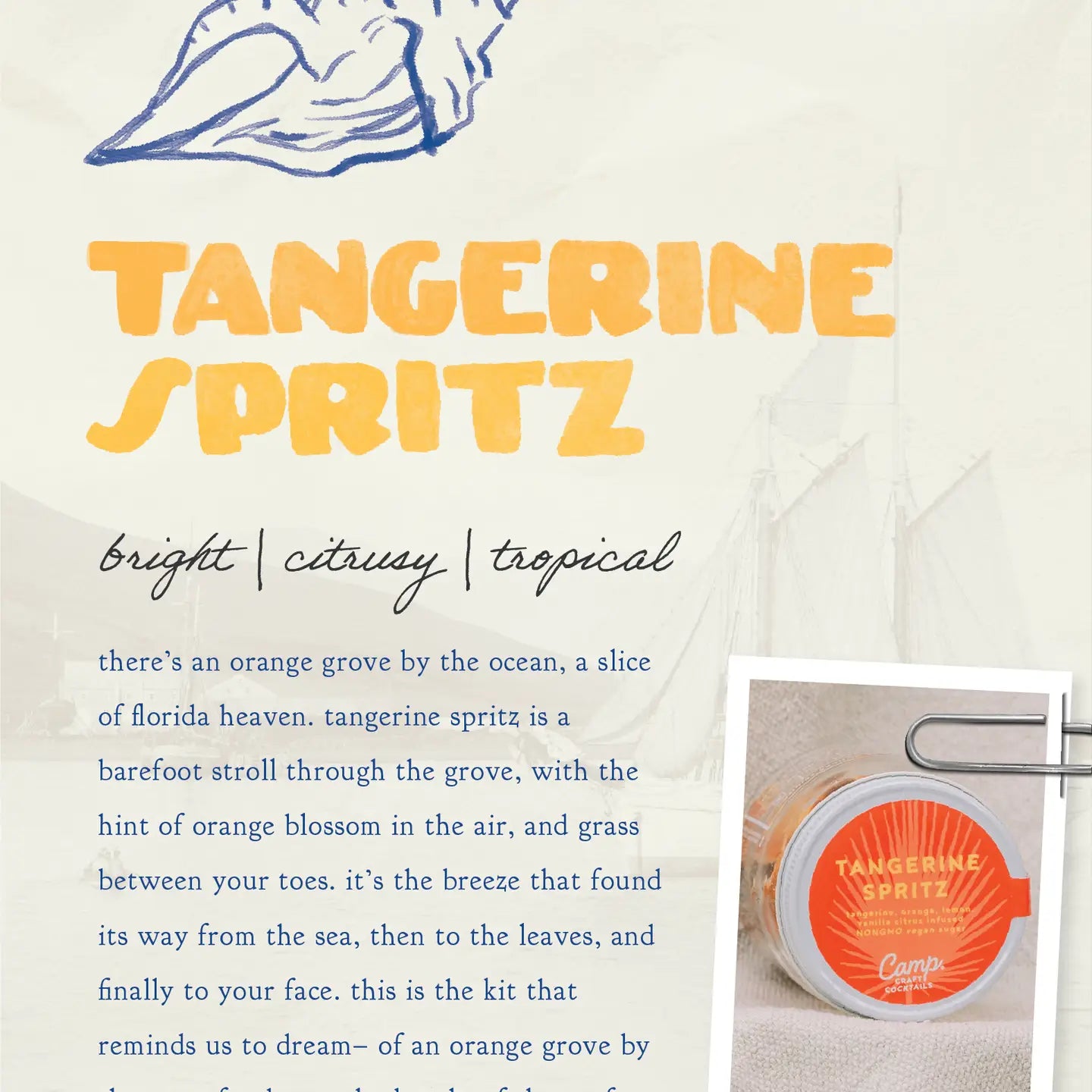 Camp Craft Cocktail Infusion 16 oz Tangerine Spritz