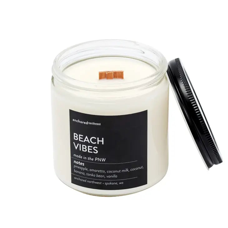 Beach Vibes Large Wood Wick Soy Candle