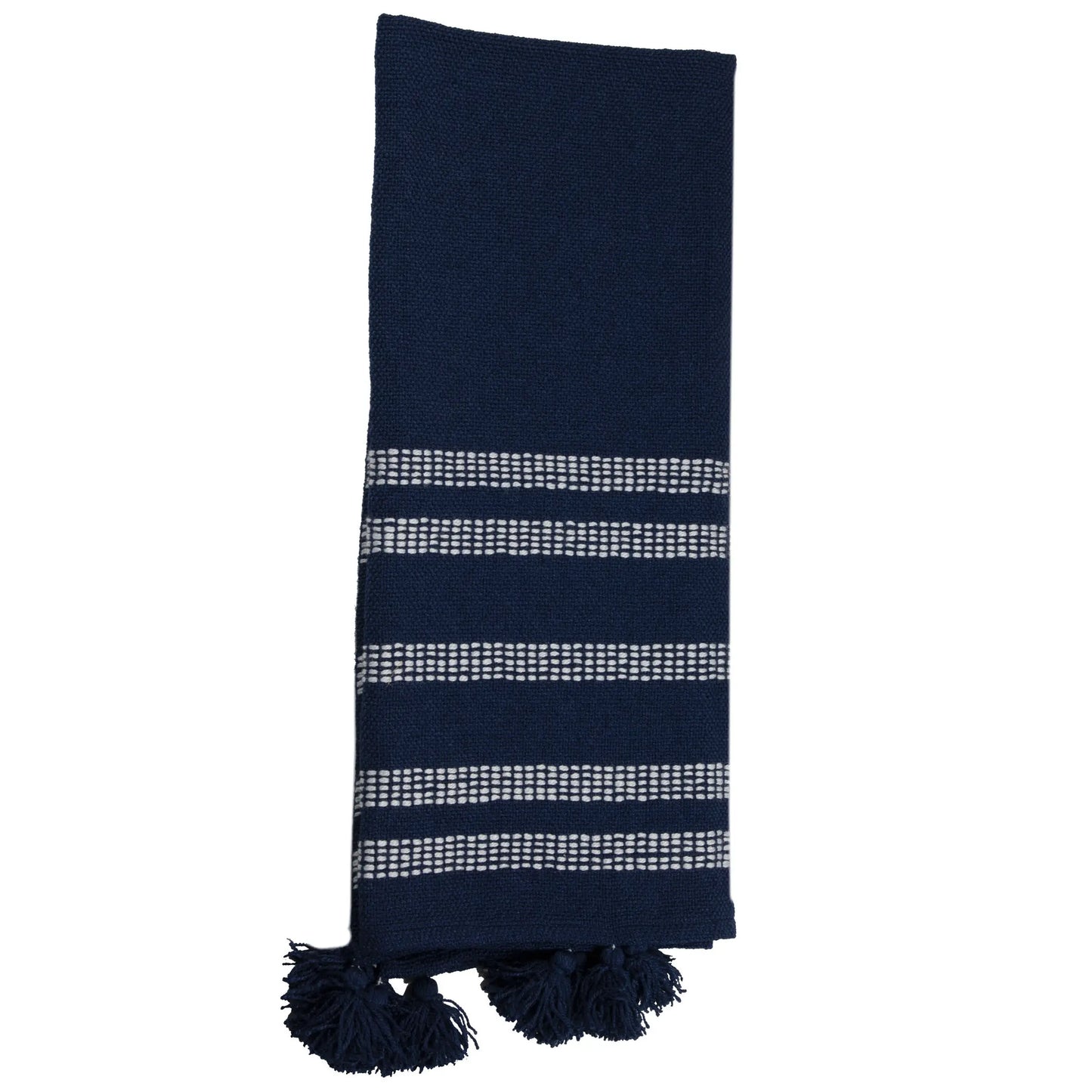 Foreside - Hand Woven Outdoor Safe Dylan Throw Navy