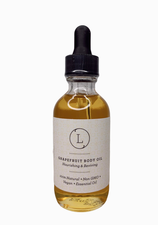 BODY OIL WITH ESSENTIAL OILS-Grapefruit scented-100% natural